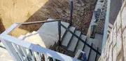 Commercial property metal safety railing and guardrail work in Central Kentucky.