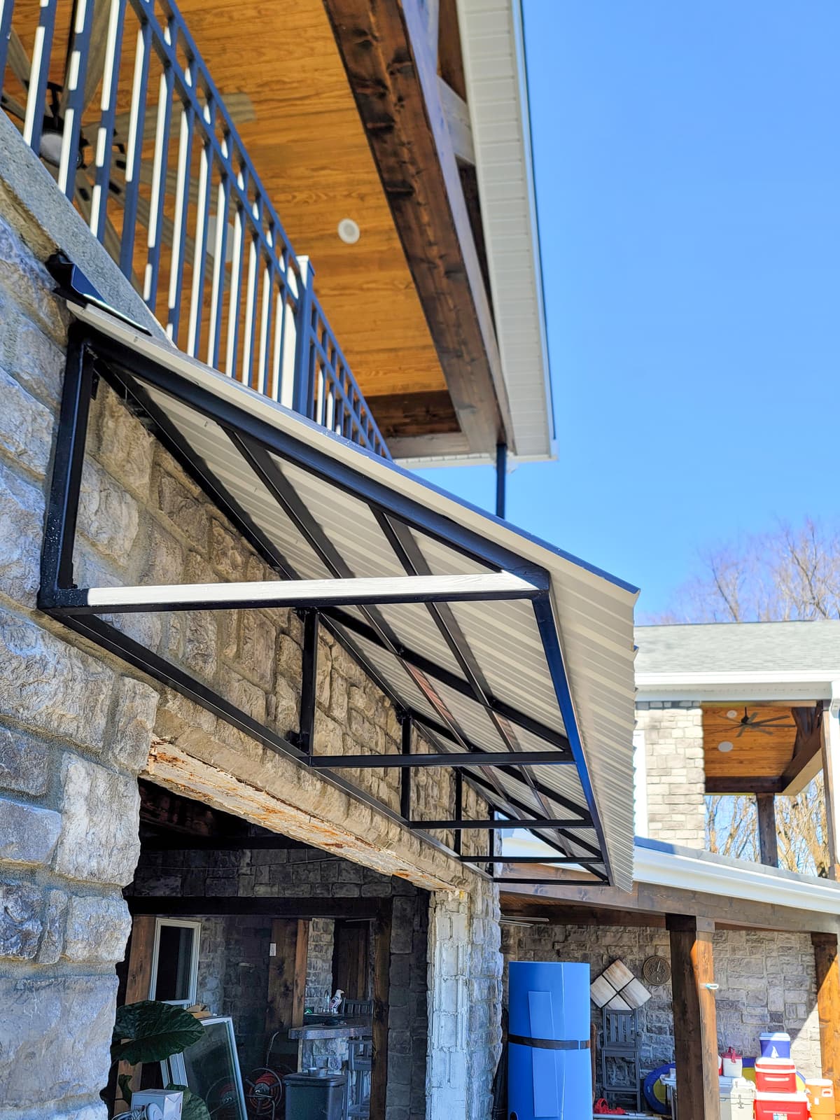 ASB Metal Awning photo in custom welding work, Central Kentucky.