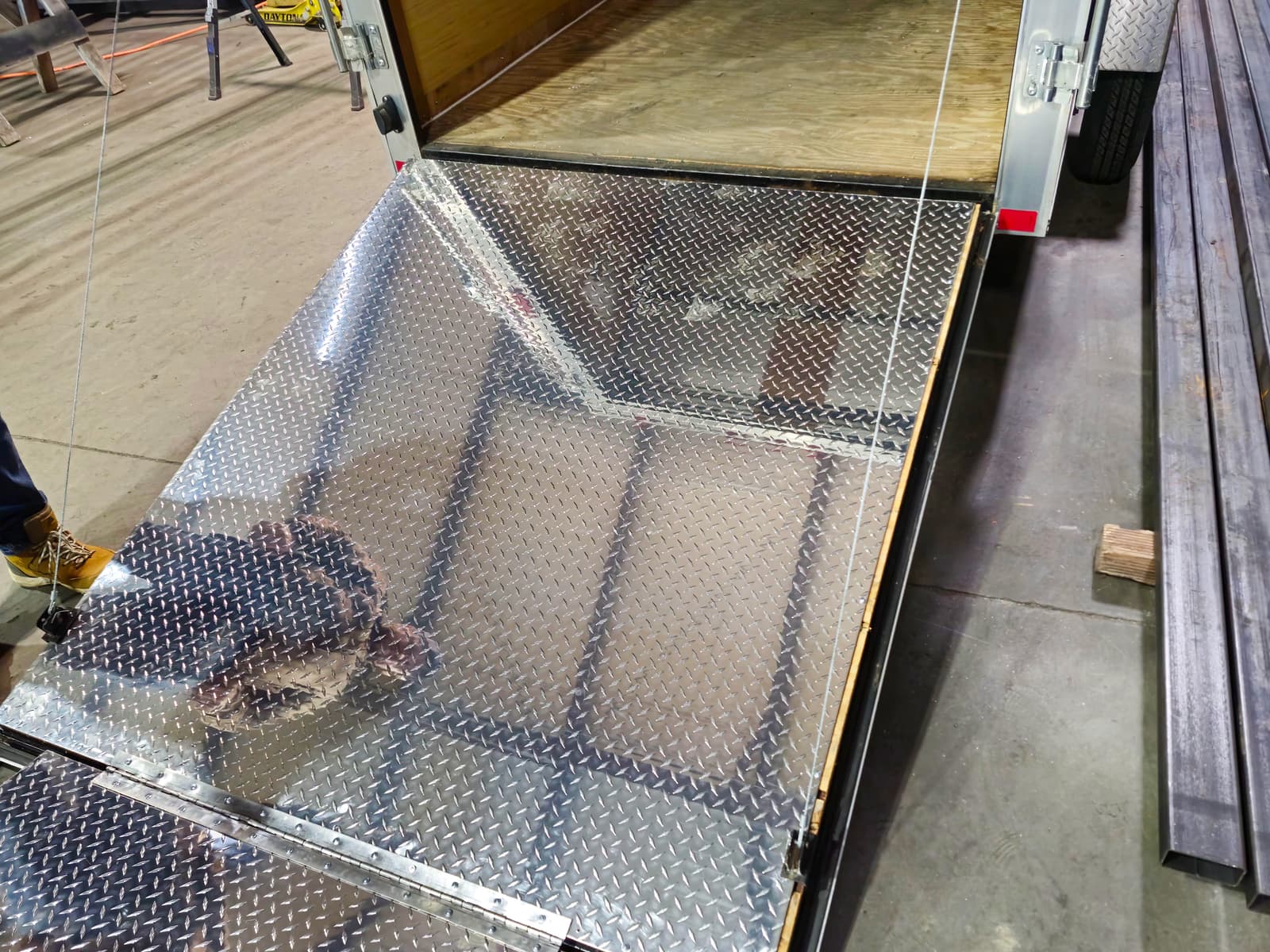 ASB Aluminum Trailer Ramp photo in custom welding work, Central Kentucky.