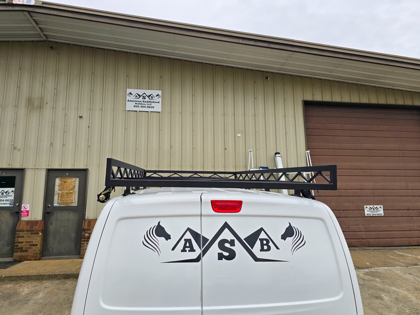 ASB Custom Metal Roof Rack Fabrication photo in custom welding work, Central Kentucky.