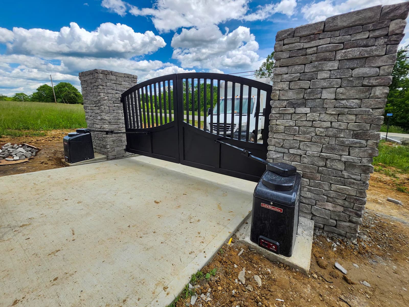 ASB Large Metal Gate Fabrication With Columns photo in gates work, Central Kentucky.