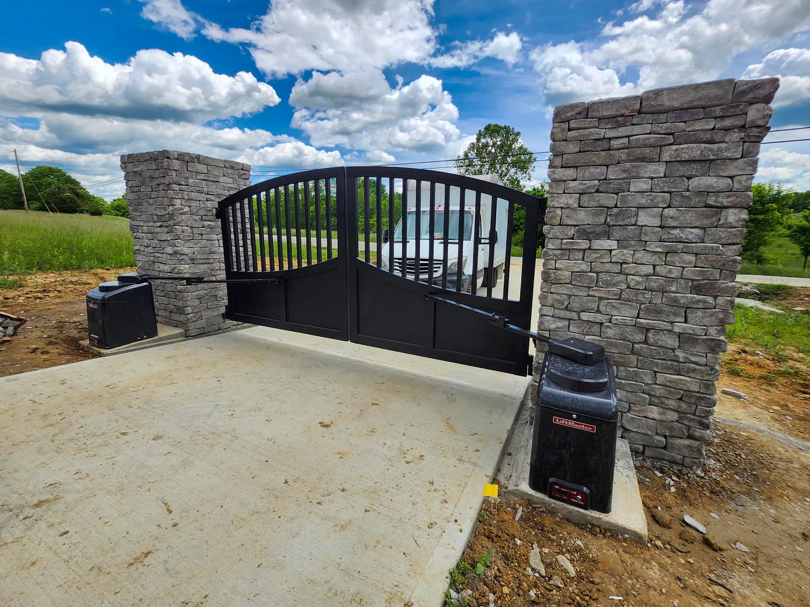ASB Large Metal Gate Fabrication With Columns photo in gates work, Central Kentucky.
