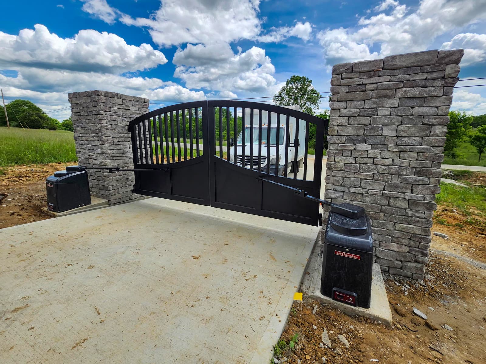 ASB Large Metal Gate Fabrication With Columns photo in gates work, Central Kentucky.