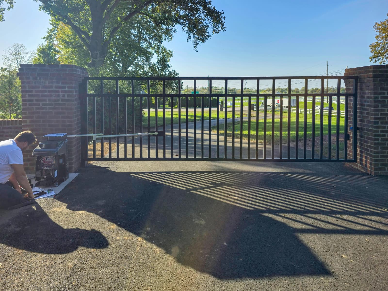 ASB 16 Foot Gate Installation photo in gates work, Central Kentucky.