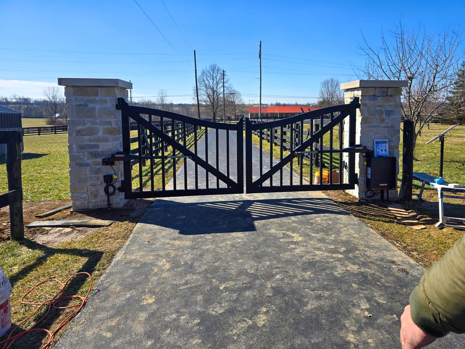 ASB Ornamental Metal Gate And Liftmaster Motor Installation photo in gates work, Central Kentucky.