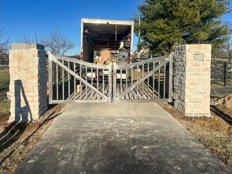 ASB Ornamental Metal Gate And Liftmaster Motor Installation photo in gates work, Central Kentucky.