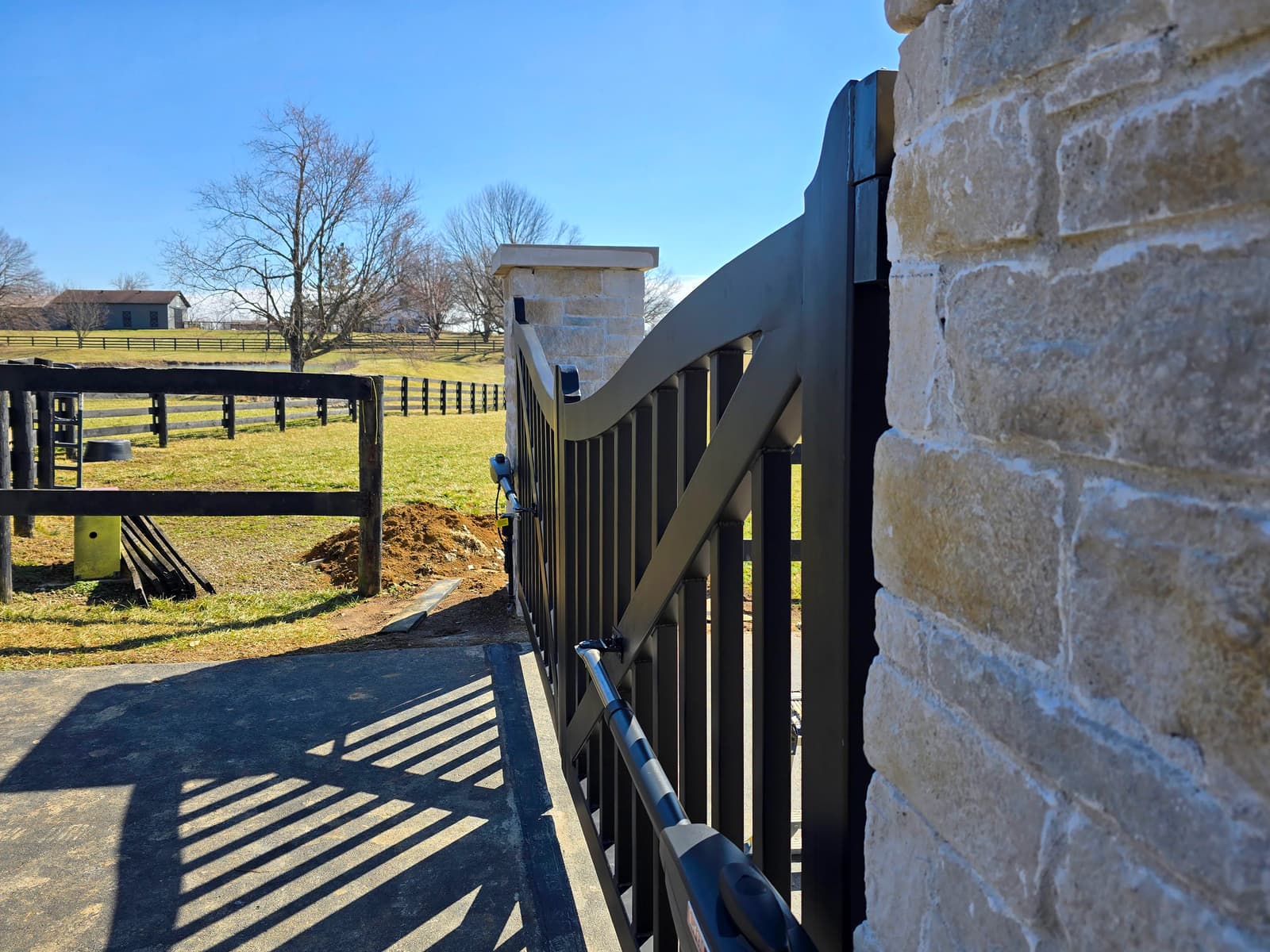 ASB Ornamental Metal Gate And Liftmaster Motor Installation photo in gates work, Central Kentucky.