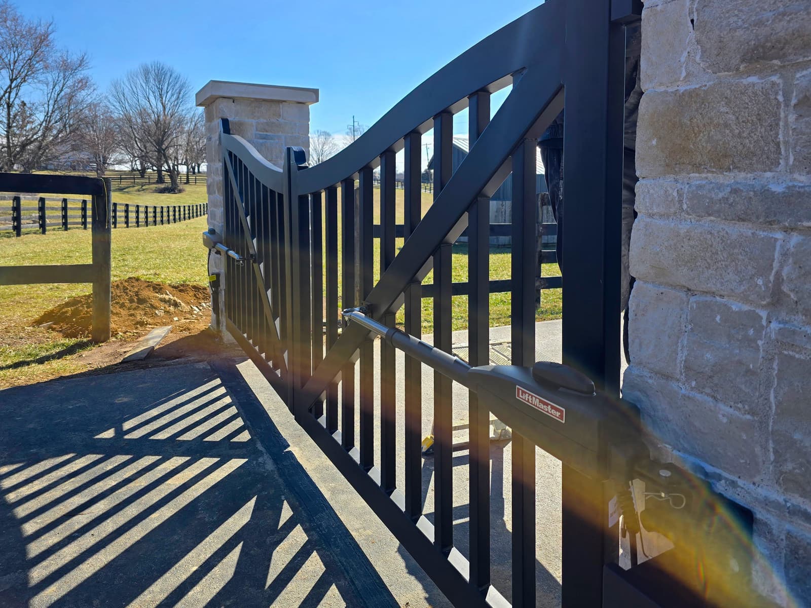 ASB Ornamental Metal Gate And Liftmaster Motor Installation photo in gates work, Central Kentucky.