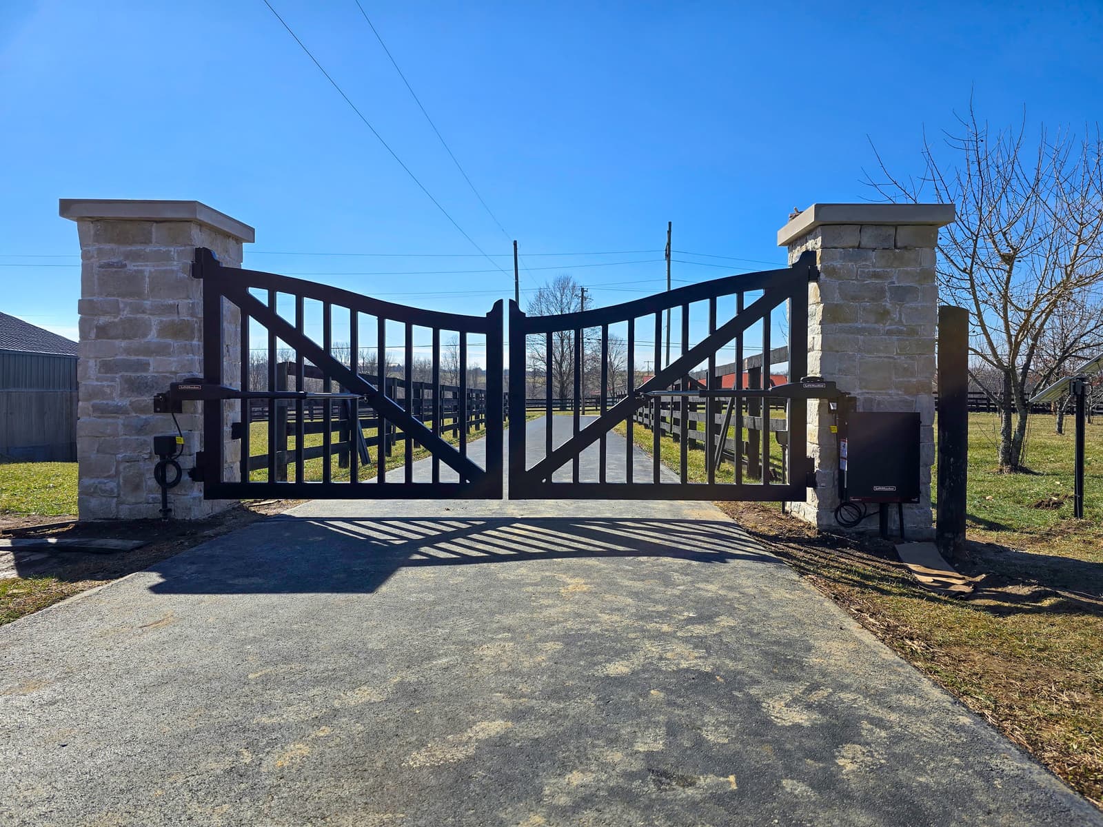 ASB Ornamental Metal Gate And Liftmaster Motor Installation photo in gates work, Central Kentucky.