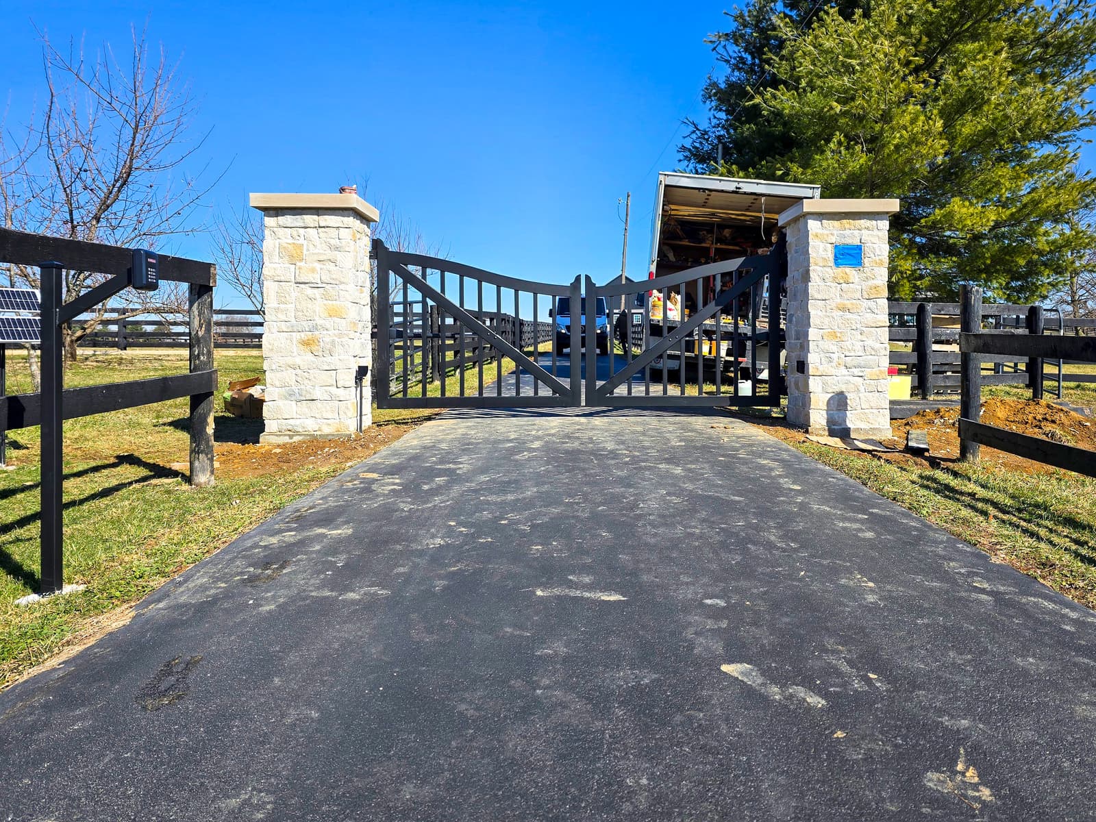ASB Ornamental Metal Gate And Liftmaster Motor Installation photo in gates work, Central Kentucky.