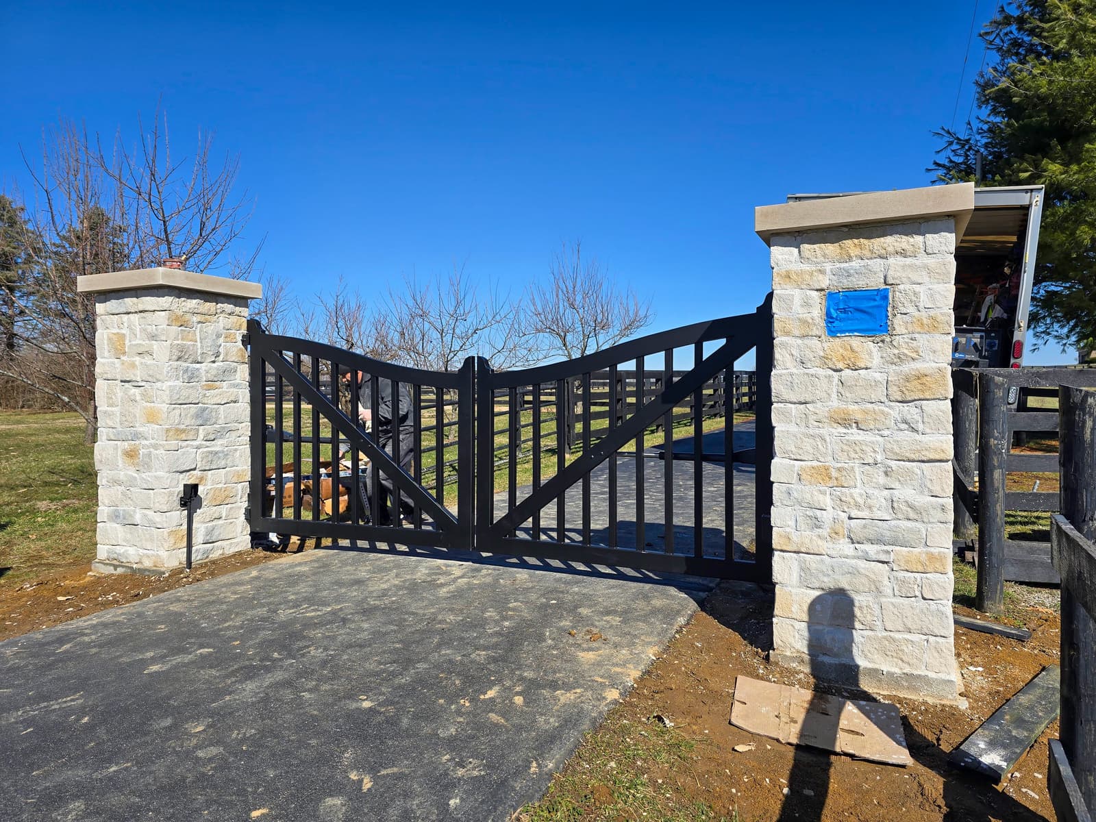ASB Ornamental Metal Gate And Liftmaster Motor Installation photo in gates work, Central Kentucky.