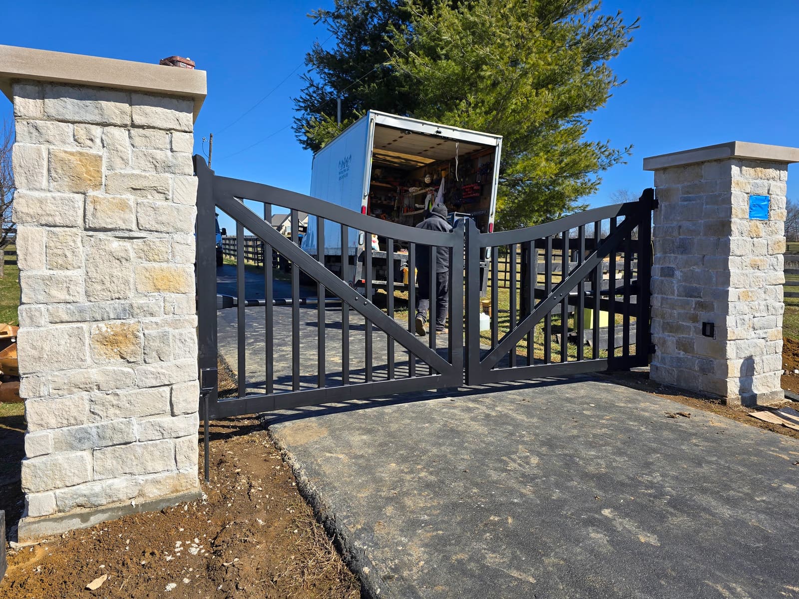 ASB Ornamental Metal Gate And Liftmaster Motor Installation photo in gates work, Central Kentucky.