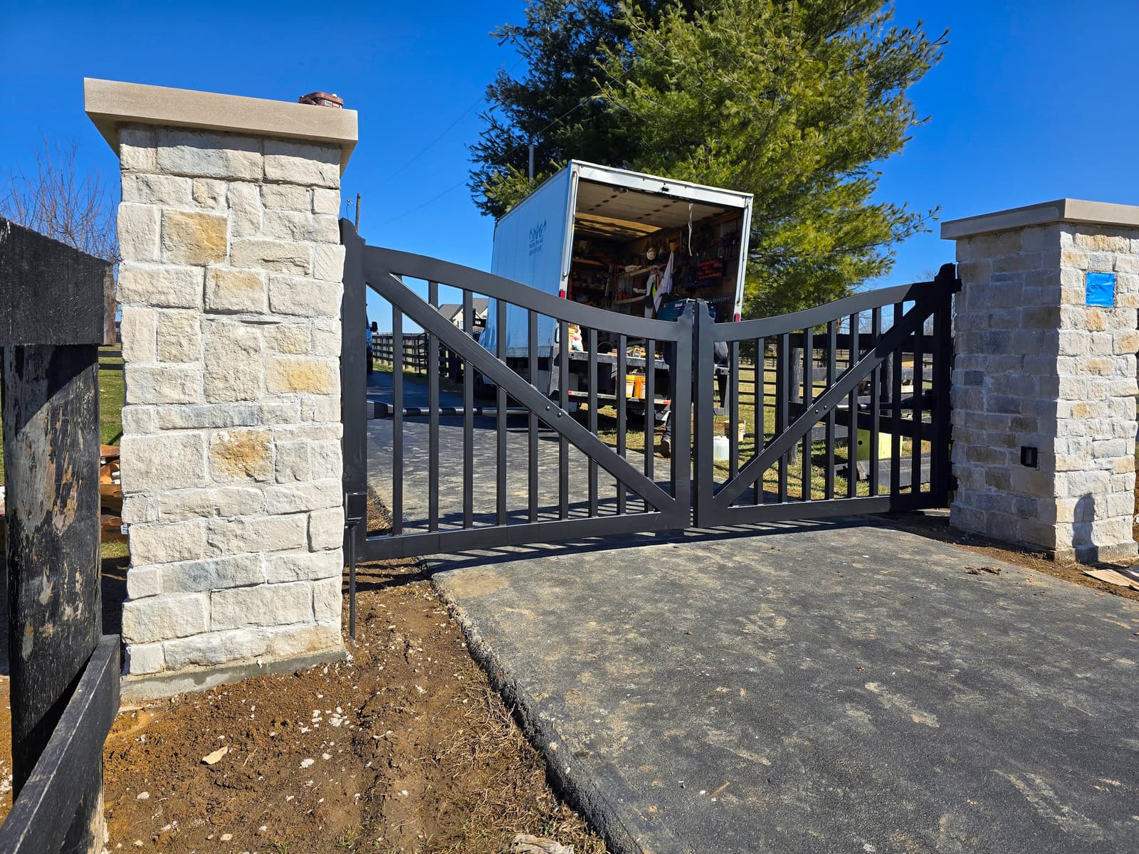 ASB Ornamental Metal Gate And Liftmaster Motor Installation photo in gates work, Central Kentucky.