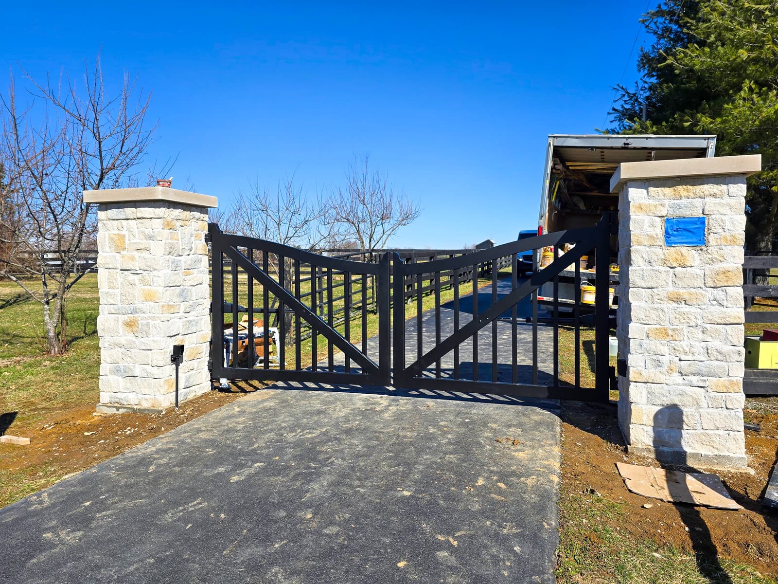 ASB Ornamental Metal Gate And Liftmaster Motor Installation photo in gates work, Central Kentucky.