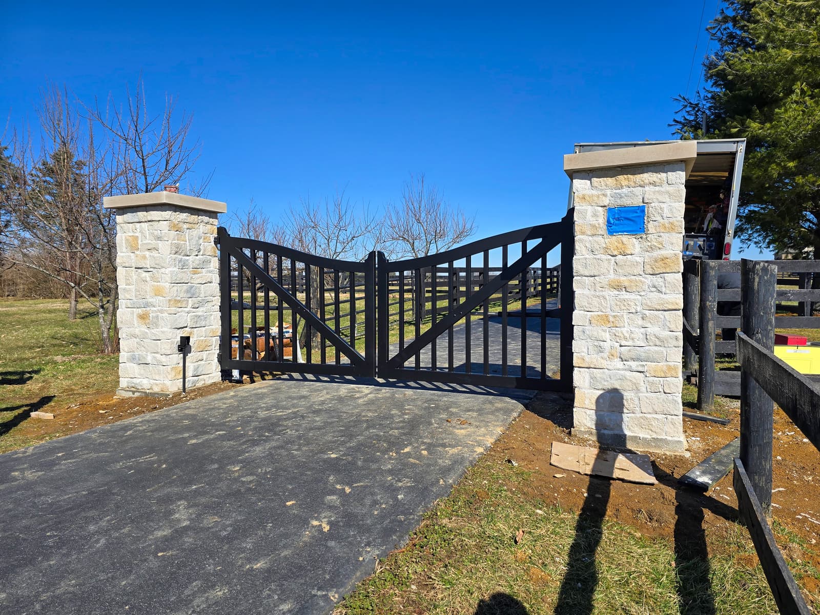 ASB Ornamental Metal Gate And Liftmaster Motor Installation photo in gates work, Central Kentucky.