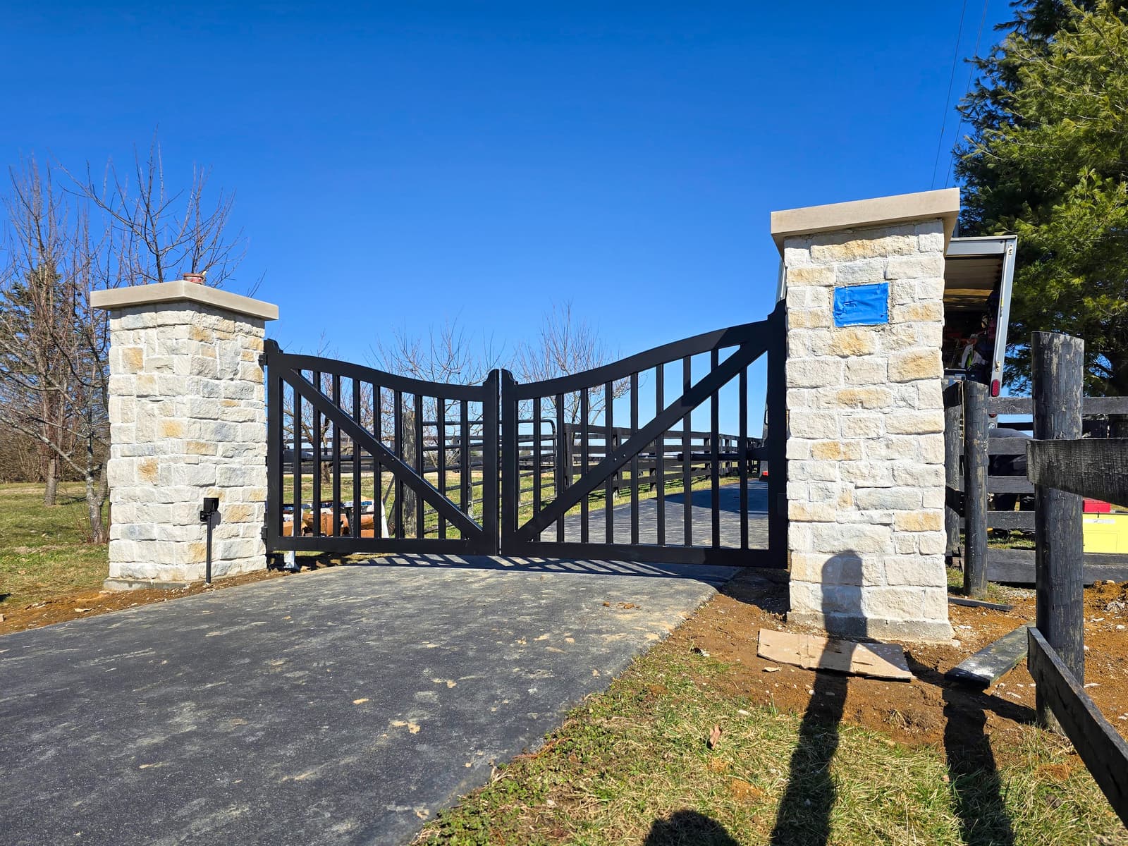 ASB Ornamental Metal Gate And Liftmaster Motor Installation photo in gates work, Central Kentucky.