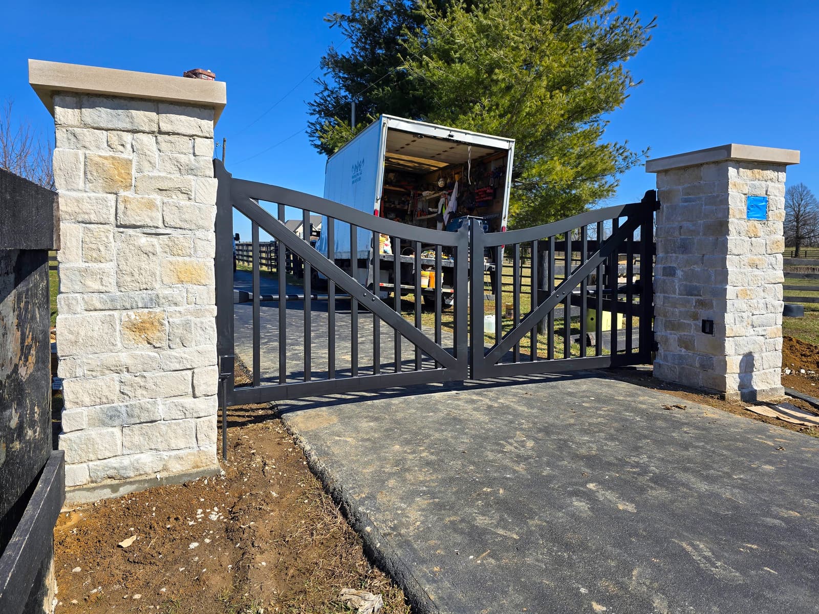 ASB Ornamental Metal Gate And Liftmaster Motor Installation photo in gates work, Central Kentucky.