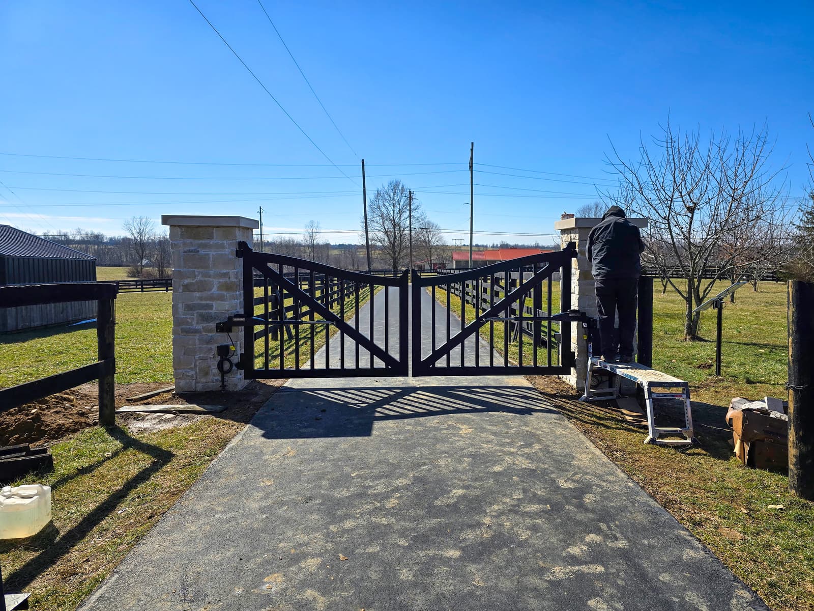 ASB Ornamental Metal Gate And Liftmaster Motor Installation photo in gates work, Central Kentucky.