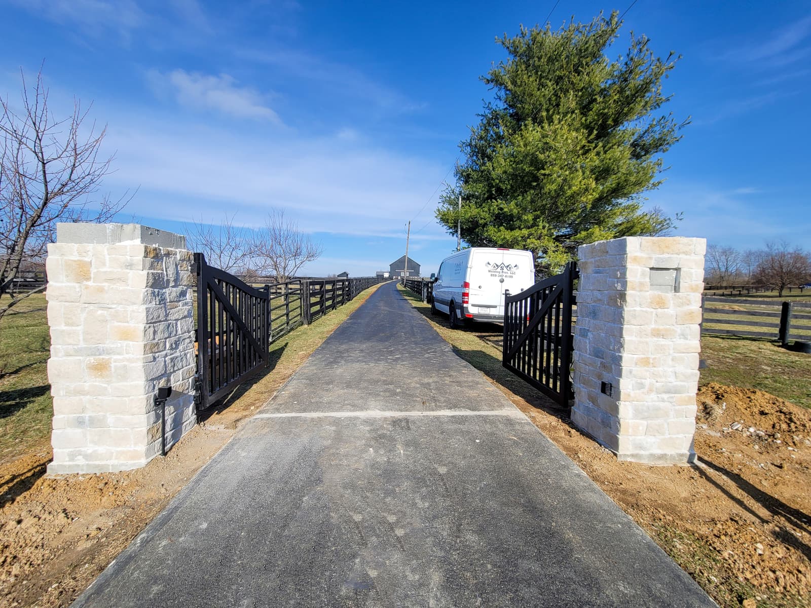 Photo eye safety hardware used with automated gate opener installations.