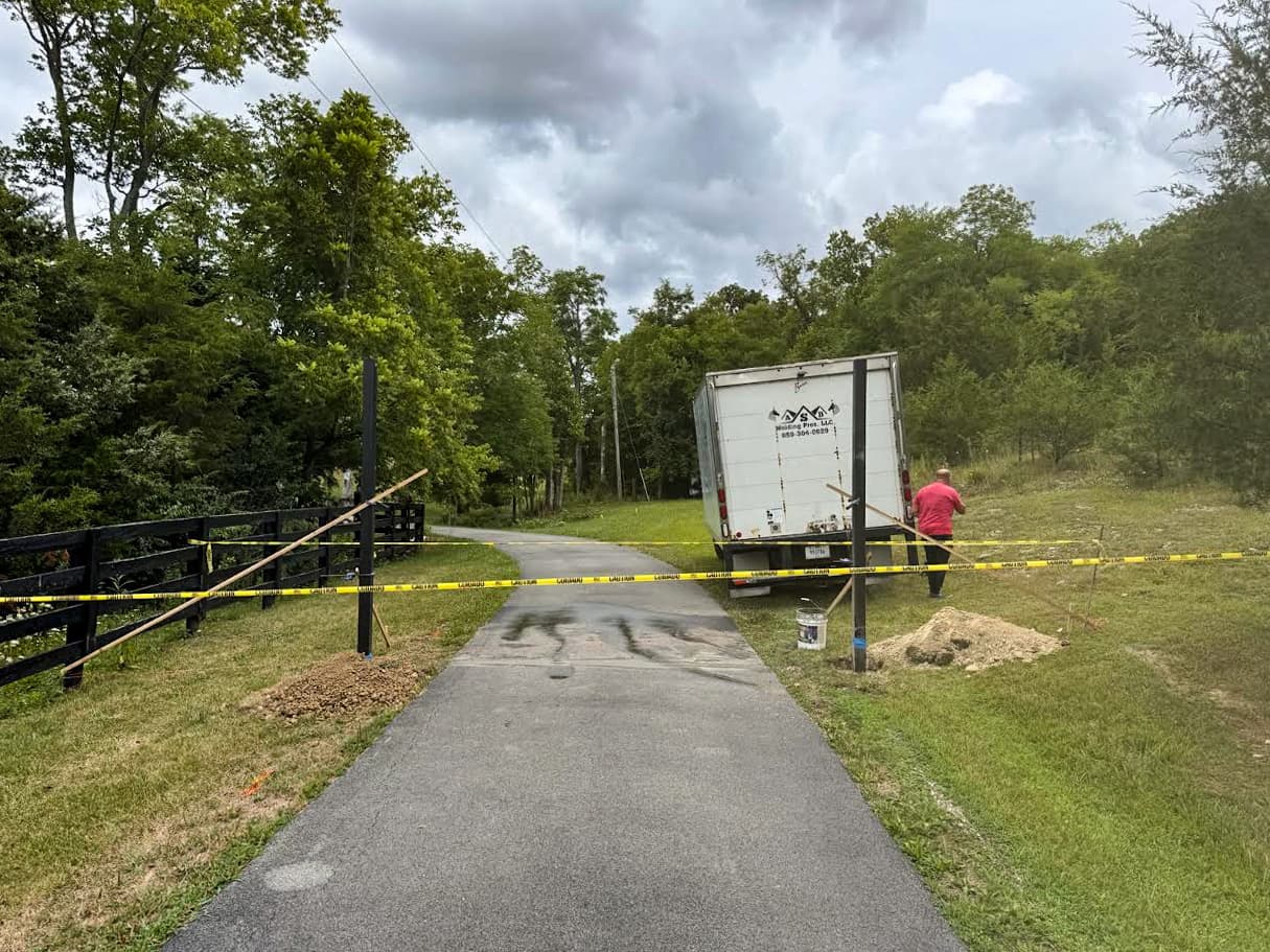 ASB Prefabricated Gate And Ghost Controls Gate Opener Installation photo in gates work, Central Kentucky.