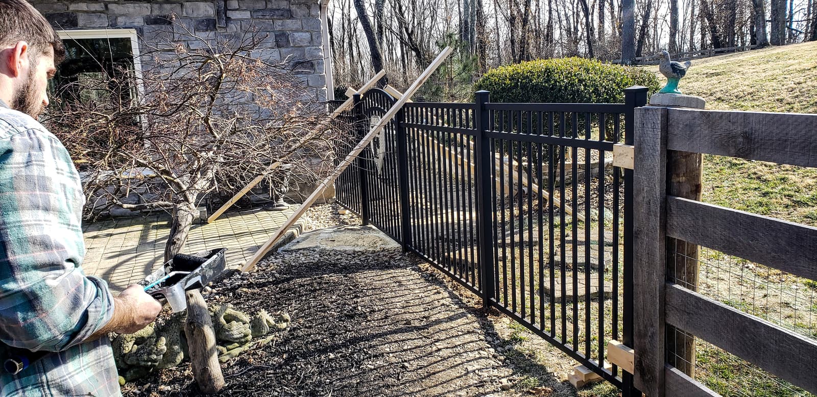 ASB Metal Pool Safety Gate Installation photo in pedestrian gates work, Central Kentucky.