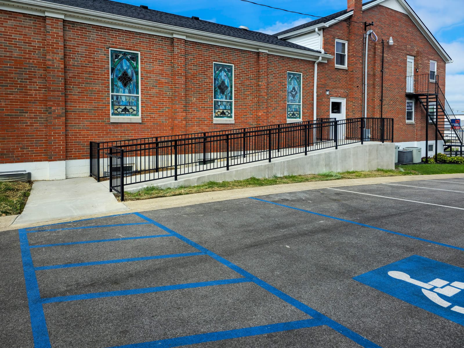ASB Metal Ramp Railing photo in railing work, Central Kentucky.