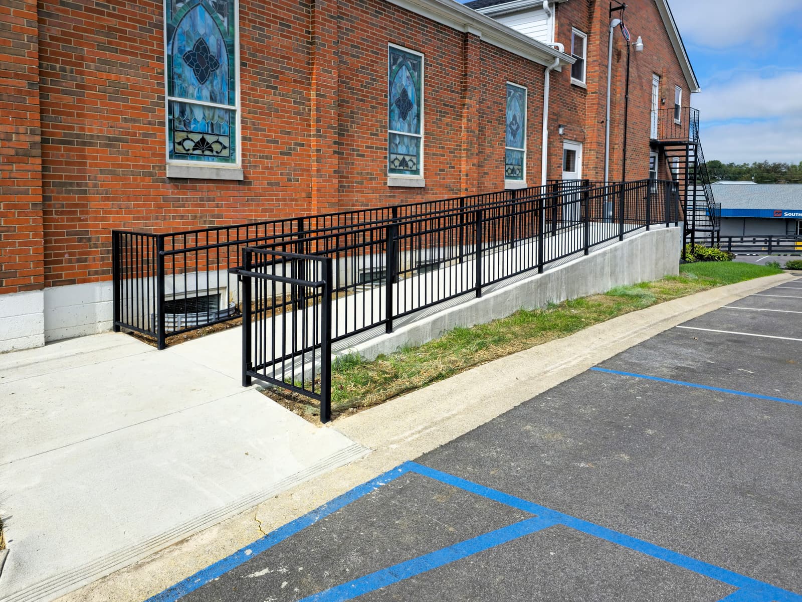 ASB Metal Ramp Railing photo in railing work, Central Kentucky.