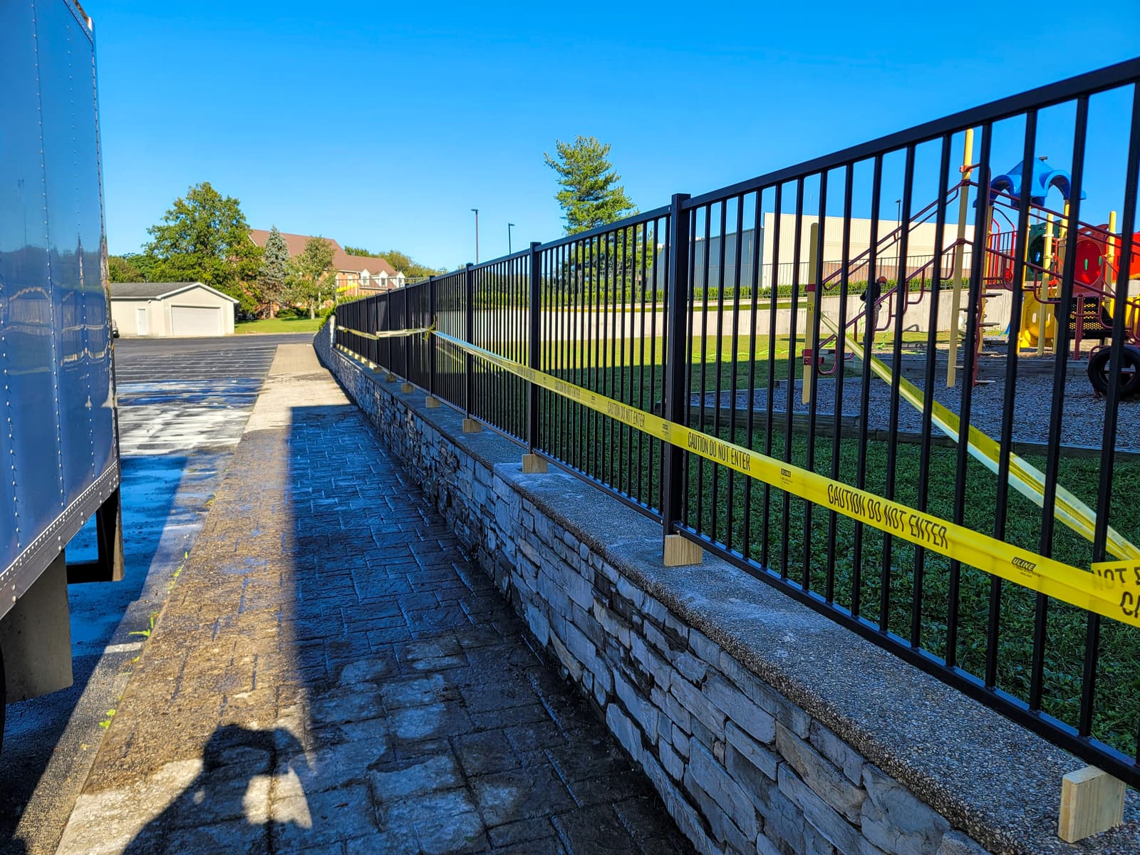 ASB Church Metal Railing Installation photo in railing work, Central Kentucky.
