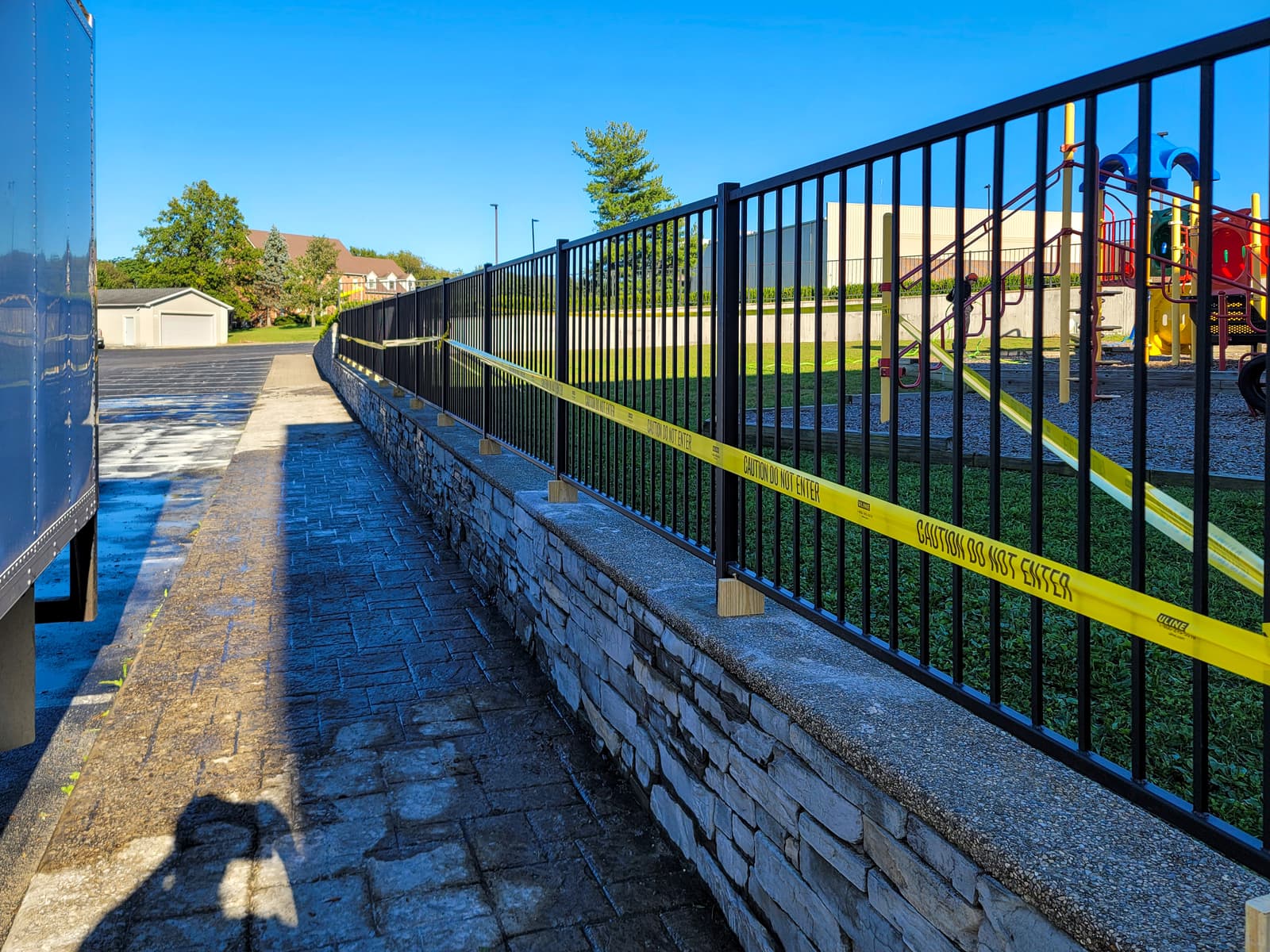 ASB Church Metal Railing Installation photo in railing work, Central Kentucky.