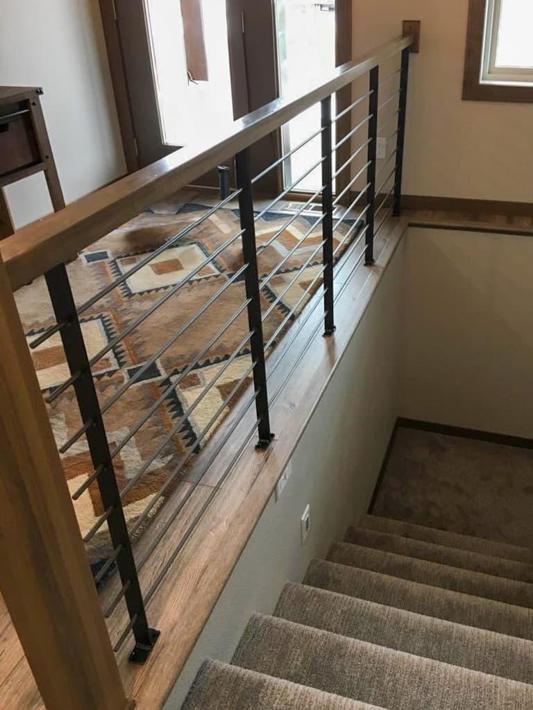 Front porch and entry handrail fabrication