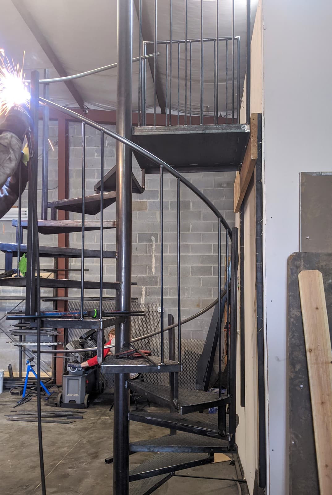 ASB Spiral Paragon Staircase Fabrication photo in staircases work, Central Kentucky.